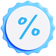 Знак процента — иллюстрация скидки, акции